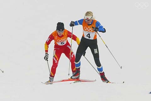 skiing