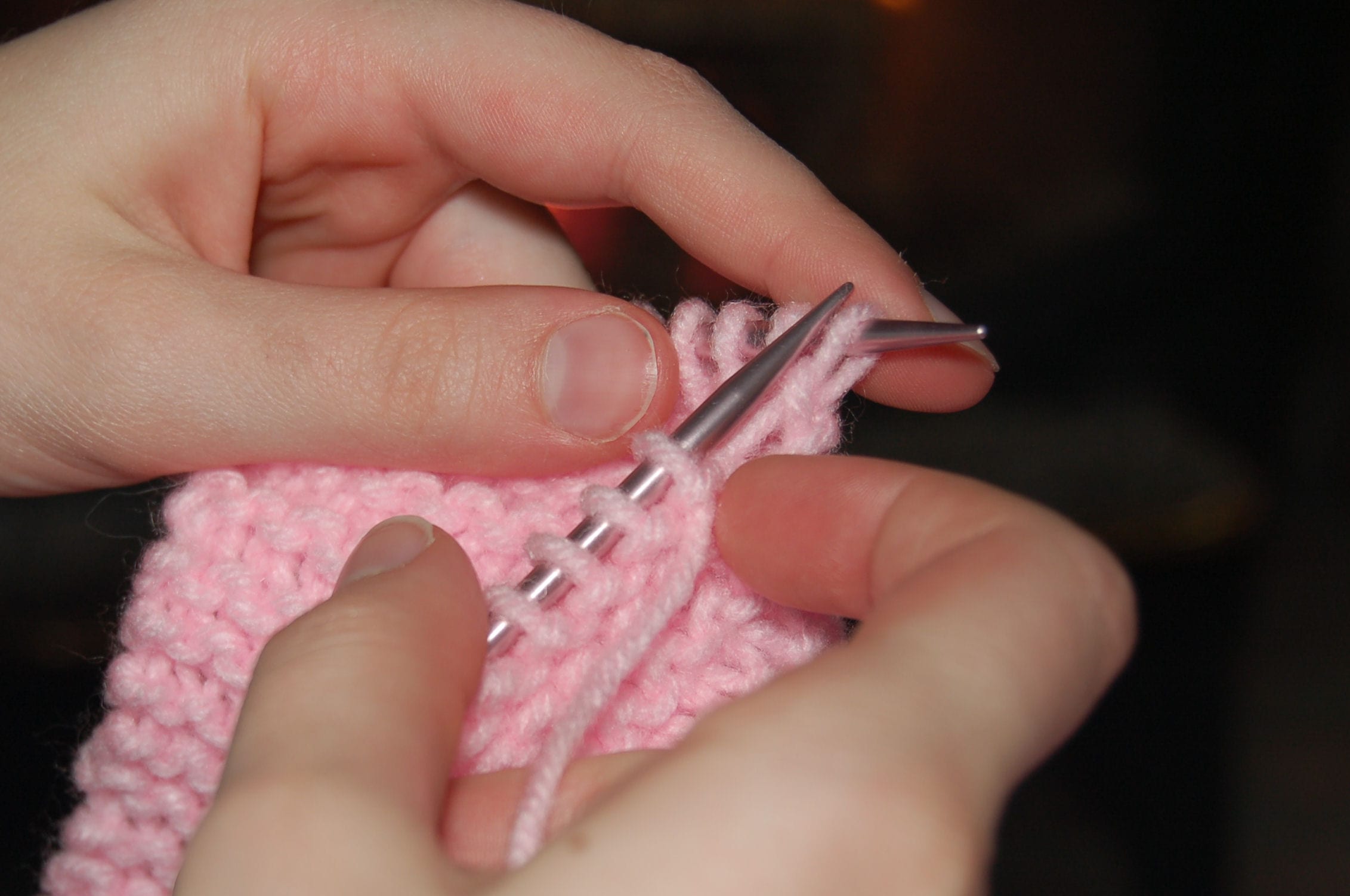 knitting close up