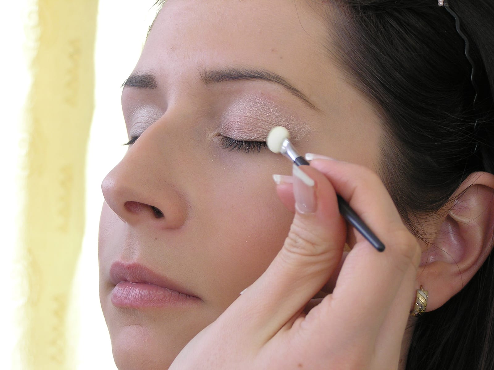 applying makeup